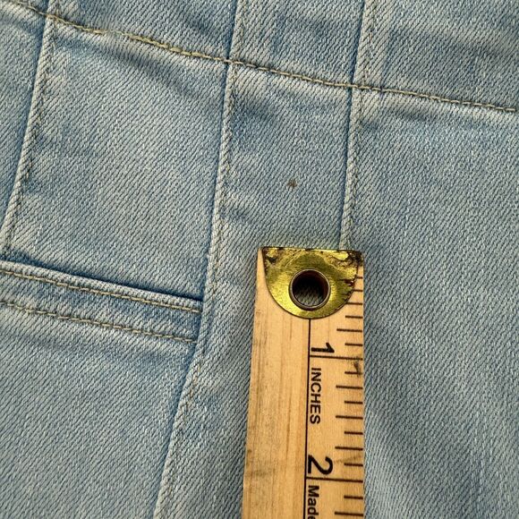 We the Free People Jeans Womens 31 Light Blue Flare High Rise Boho 70s Gypsy 90s - Picture 3 of 11